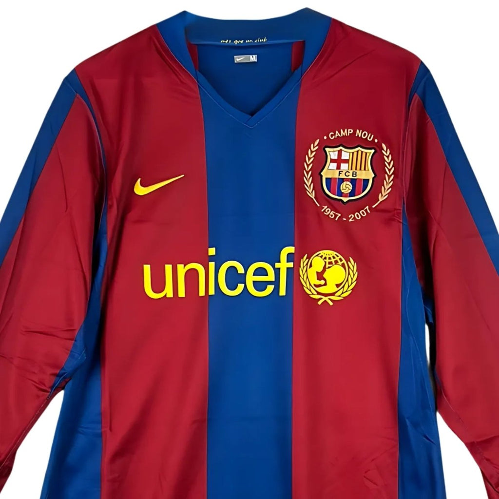 Barcelona Home 07/08 Football jersey - Barcelona Principal 07/08 - Manga Comprida