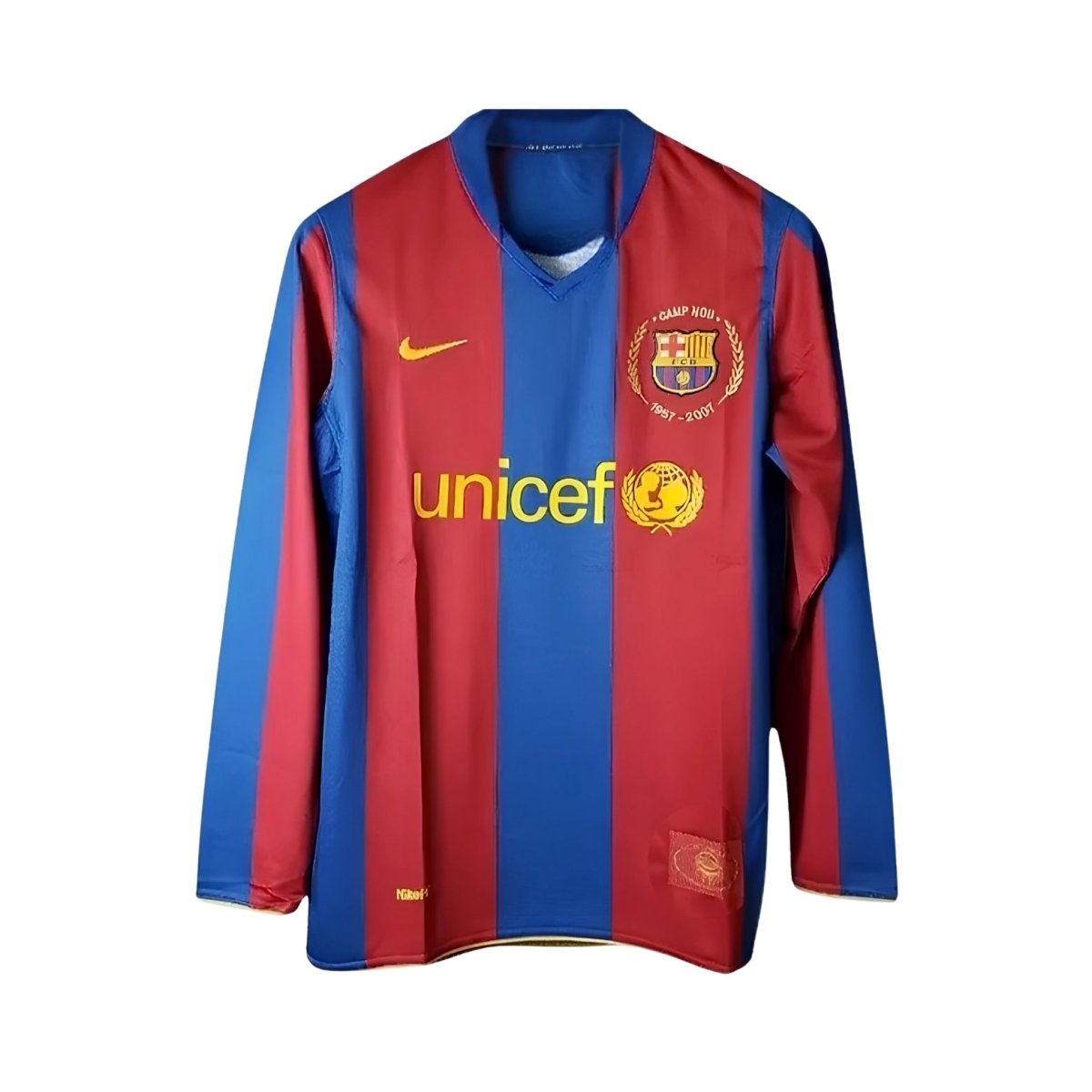 Barcelona Home 07/08 Football jersey - Barcelona Principal 07/08 - Manga Comprida