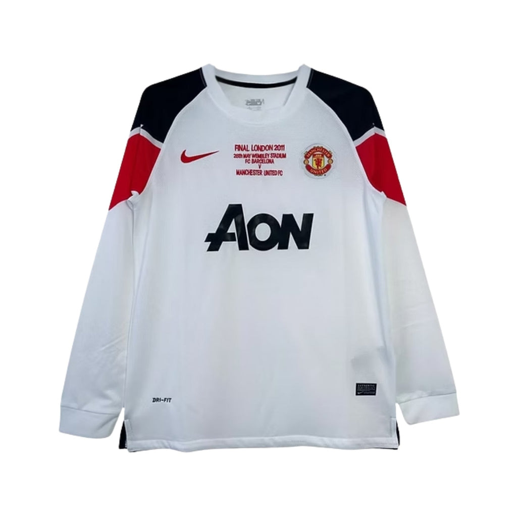 Manchester united Away 10/11 Football jersey - Manchester United Extérieur 10/11 CL Finale - Manches Longues