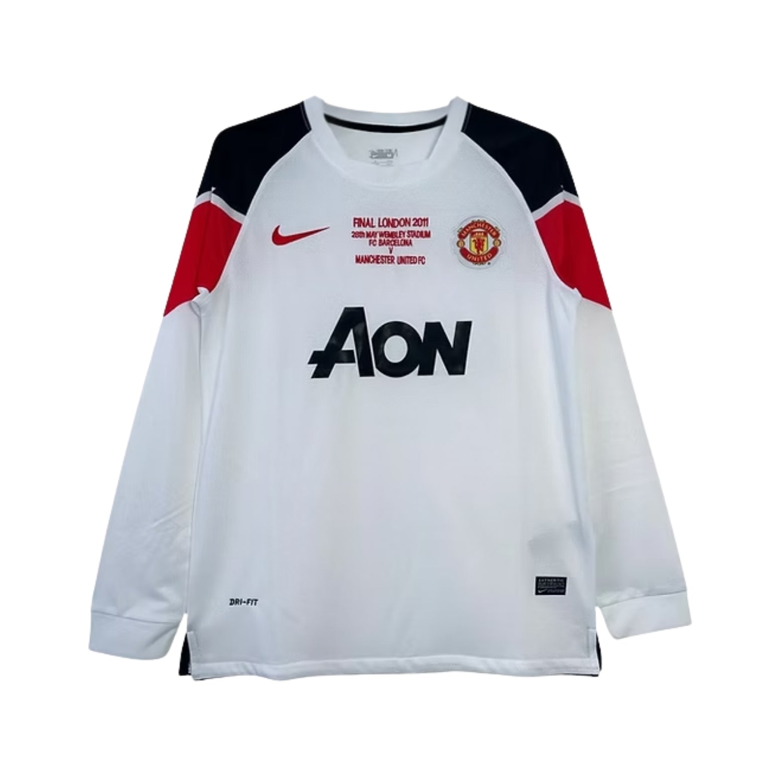 Manchester united Away 10/11 Football jersey - Manchester United Extérieur 10/11 CL Finale - Manches Longues