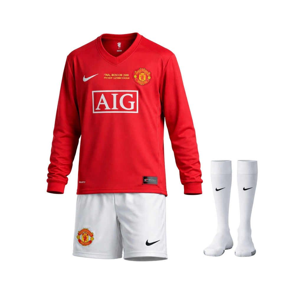 Manchester united Home 07/08 Football jersey - Kit - Manchester United Domicile 07/08 - Manches Longues - Finale de la Ligue de