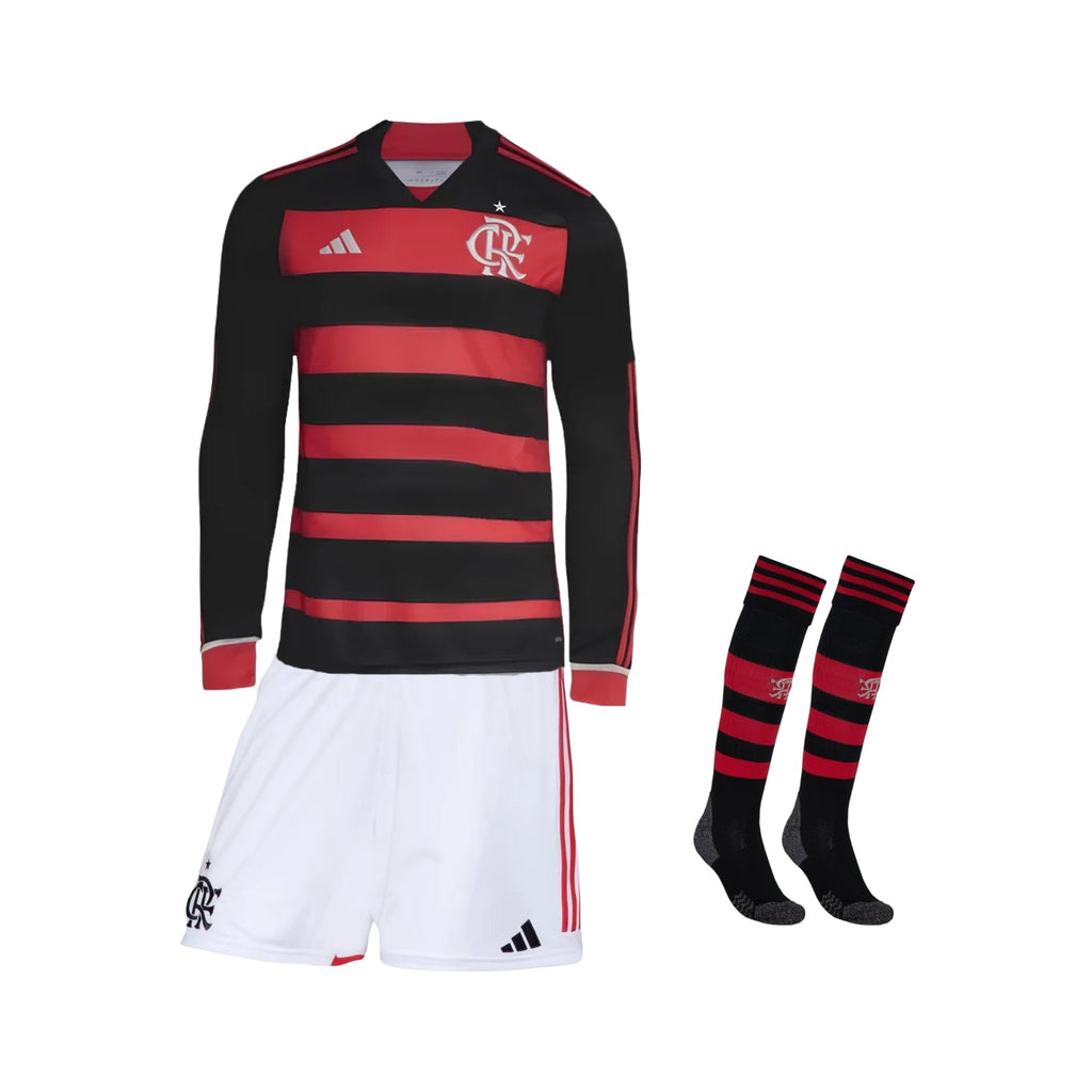 Kit - Flamengo Home 24/25 - Manga Longa