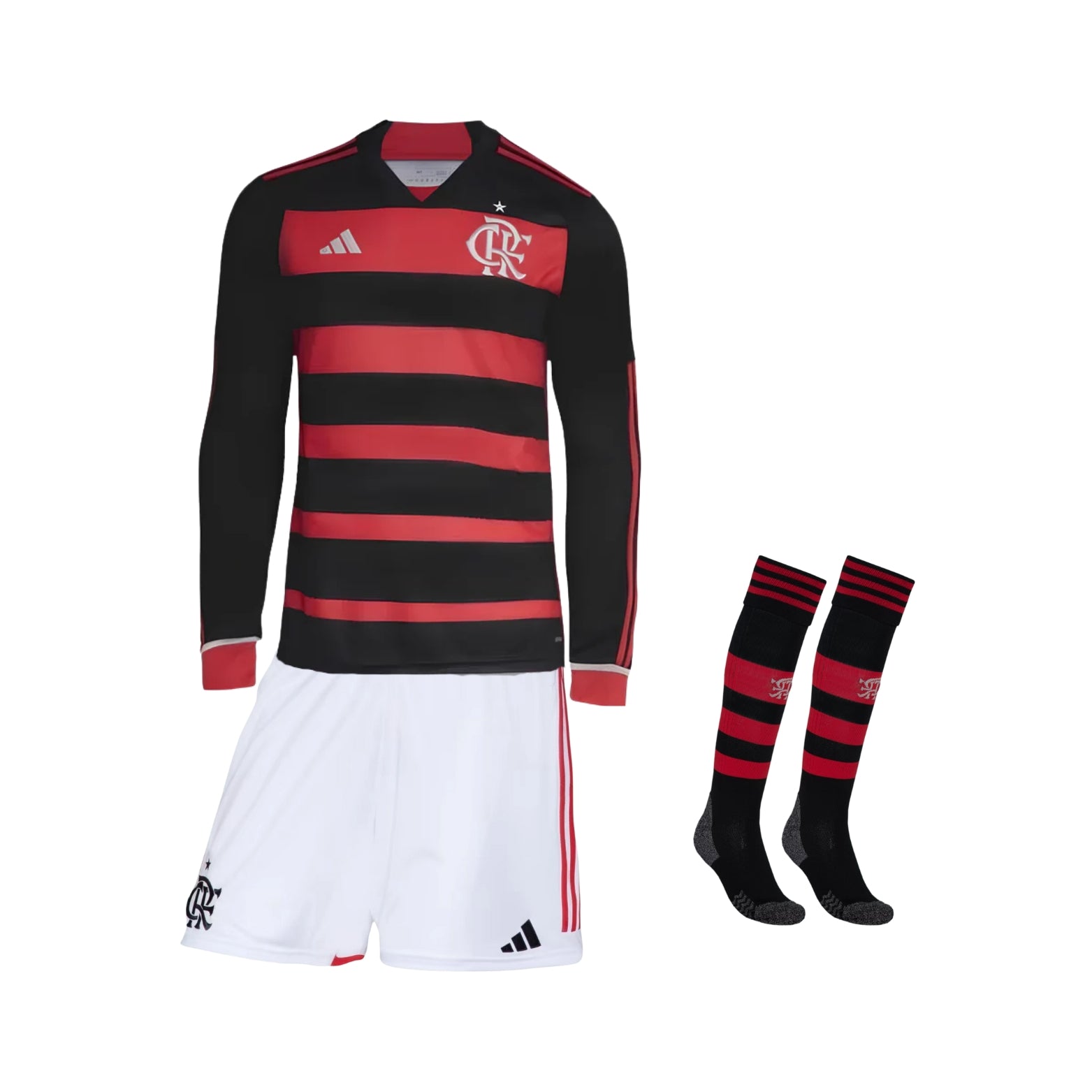 Kit - Flamengo Home 24/25 - Manga Longa