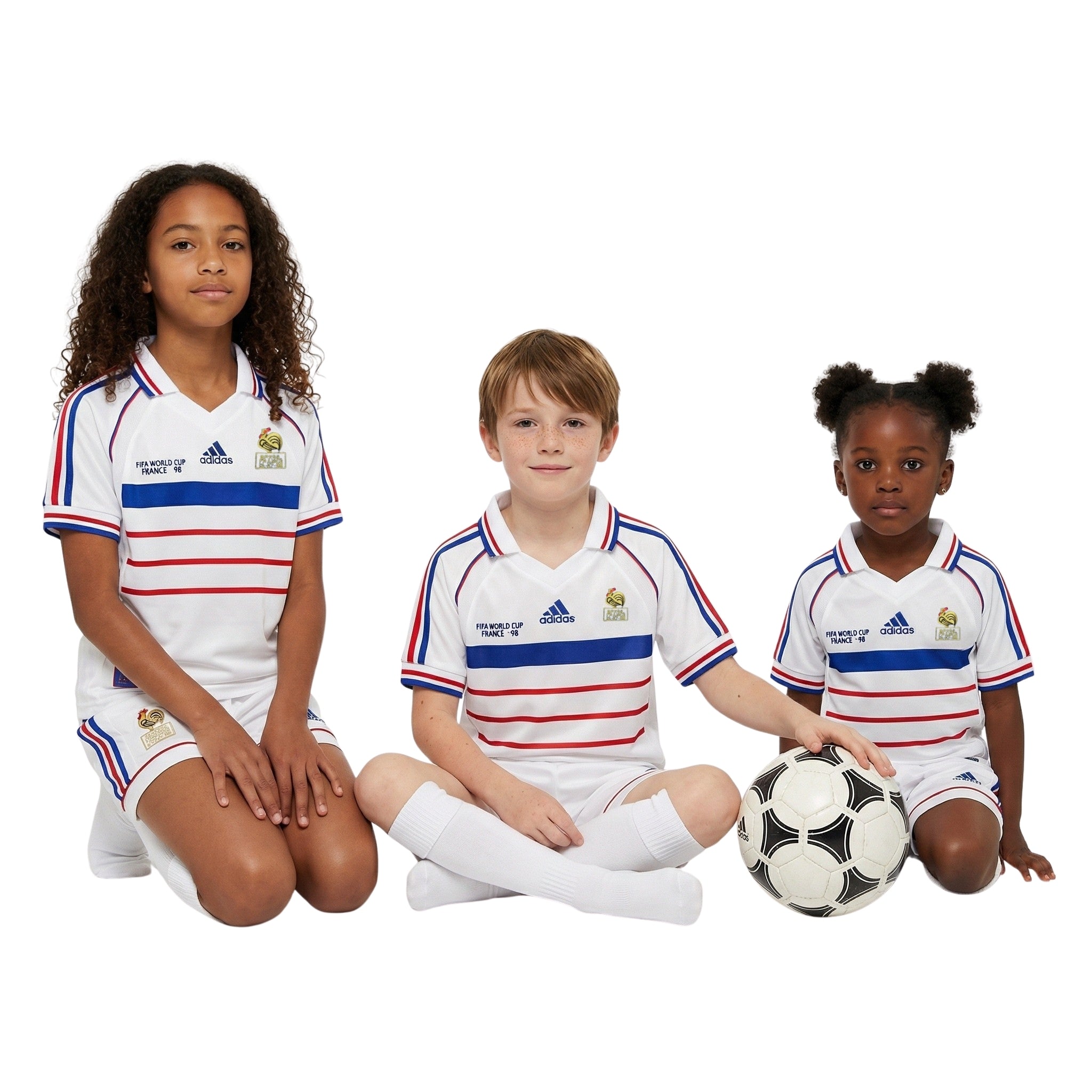 France Away Retro Football jersey - Kit - France Extérieur 98 - Mundial 1998