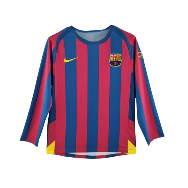 Barcelona Home 05/06 Football jersey - Barcelona Principal 05/06 - Manga Comprida
